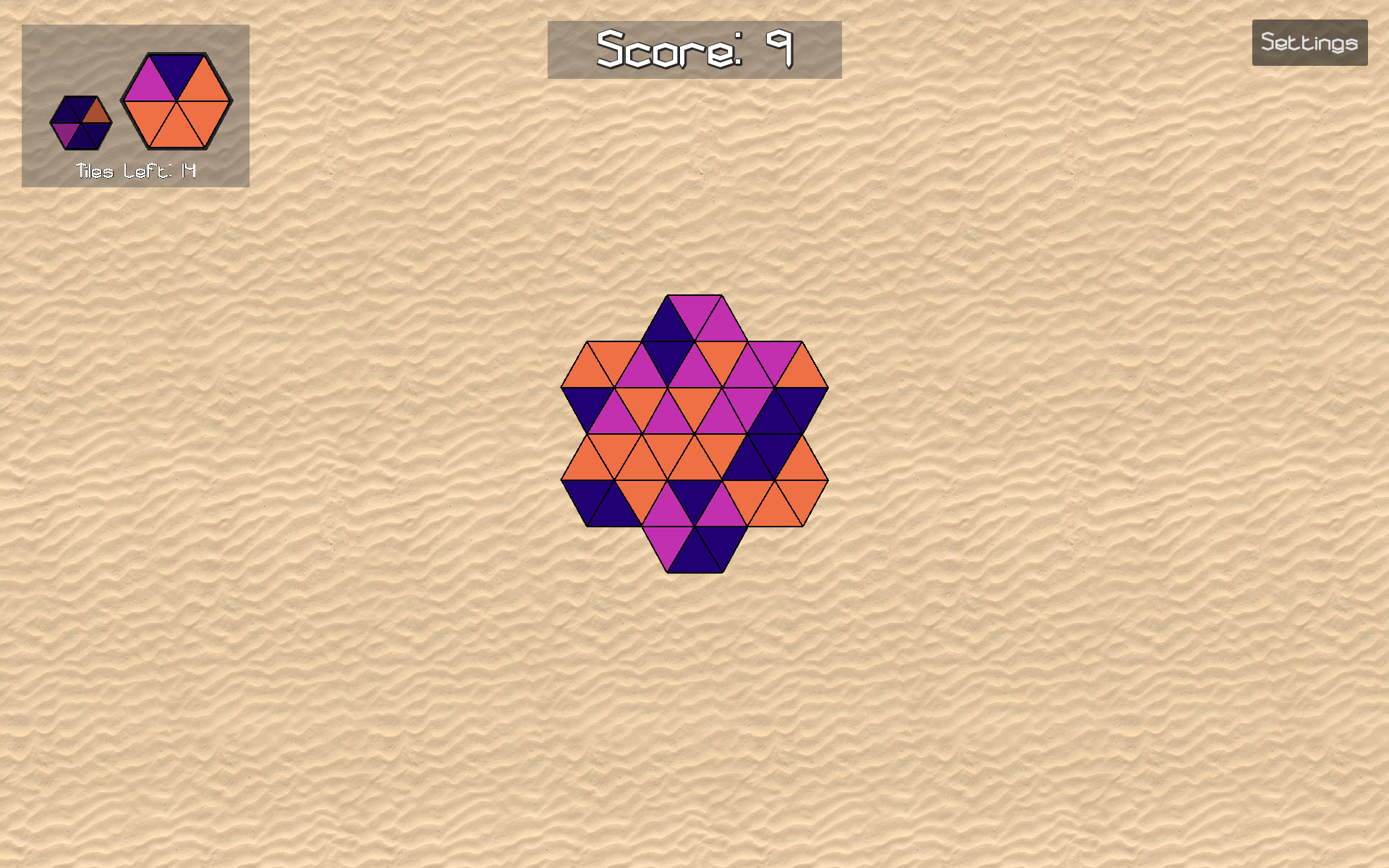 Screenshot of HexaTile: Color Match Puzzle